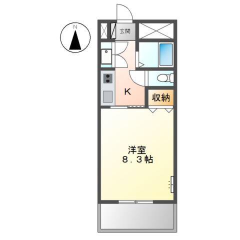メゾン5(1K/1階)の間取り写真