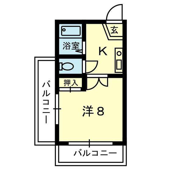 NWビル(1K/4階)の間取り写真
