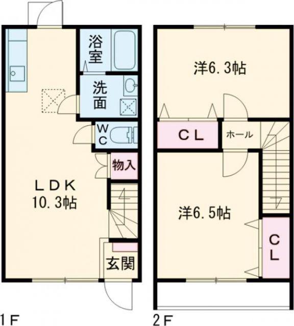 笑のすみか壱(2LDK/1階)の間取り写真