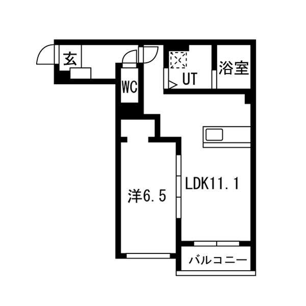 RIGEL EIN(1LDK/1階)の間取り写真