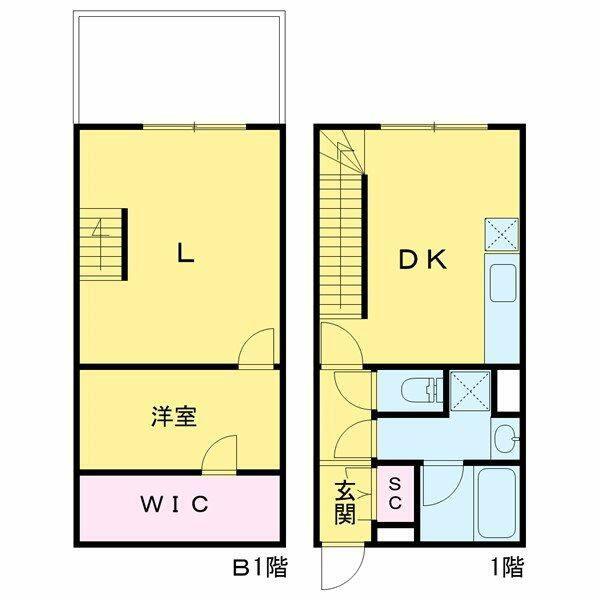 J-ARC吉祥寺(2DK/1階)の間取り写真