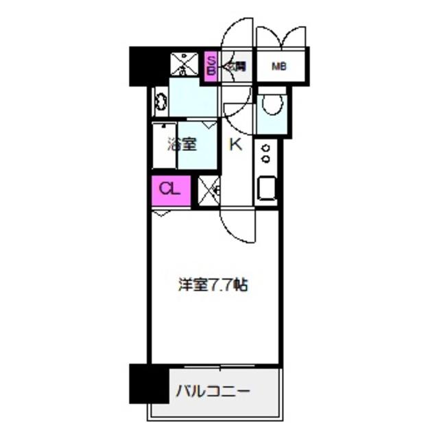S-RESIDENCE緑橋駅前(1K/10階)の間取り写真