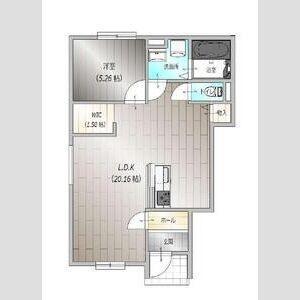 AFC RESIDENCE富士宮小泉(1LDK/1階)の間取り写真