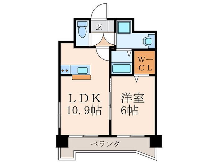 プレステ-ジレジデンス黒崎(1LDK/2階)の間取り写真