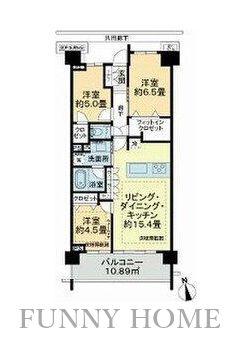 プラウド世田谷砧ガーデンテラス(3LDK/4階)の間取り写真