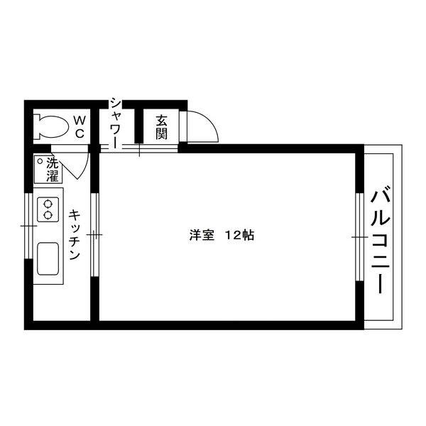 日の出マンション(1K/2階)の間取り写真