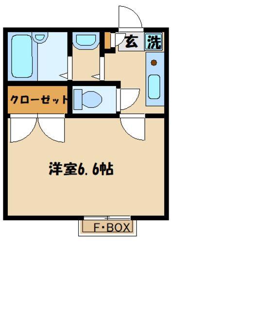 グリシーヌ成城(1K/1階)の間取り写真
