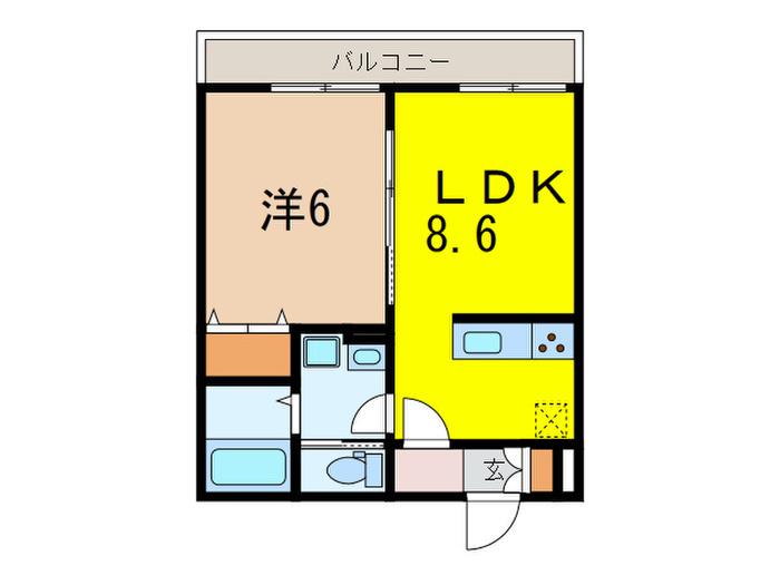 AIFLAT MEJIRO(1LDK/1階)の間取り写真