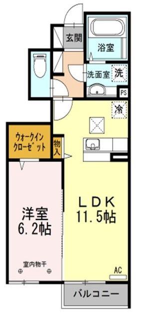 グランメール(1LDK/1階)の間取り写真