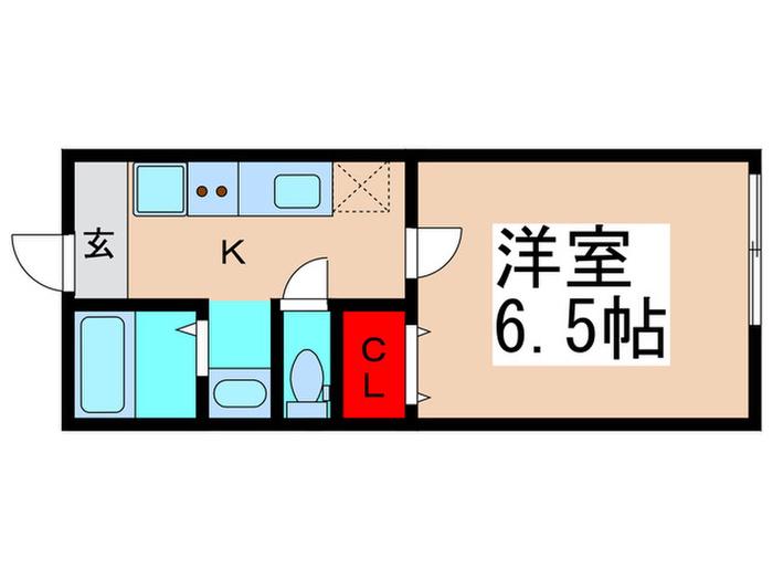 ブランノワール(1K/1階)の間取り写真