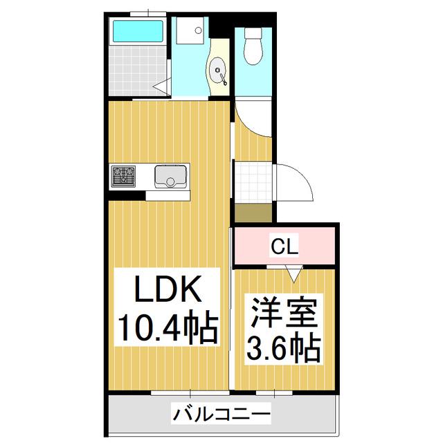 SUNPARK 庄内 A(1LDK/2階)の間取り写真