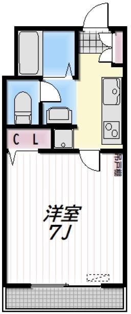 GLAND(1K/2階)の間取り写真