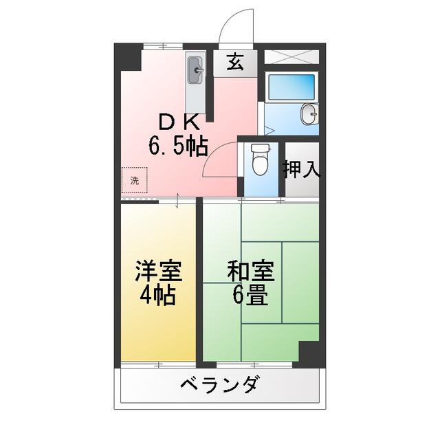 柴又STマンション(2DK/1階)の間取り写真