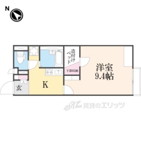 レオネクスト緑が丘(1K/1階)の間取り写真