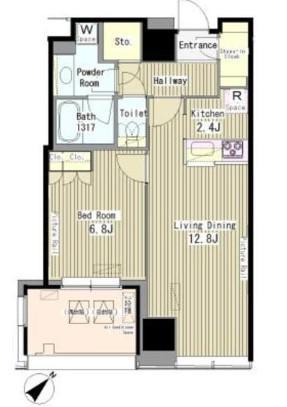 MY TOWER RESIDENCE マイタワーレジデンス(1LDK/18階)の間取り写真