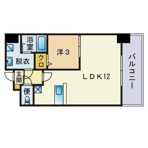 MAIZURU BAY MID SQUARE(1LDK/9階)の間取り写真