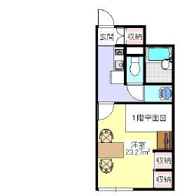 レオパレスマリナII(1K/2階)の間取り写真