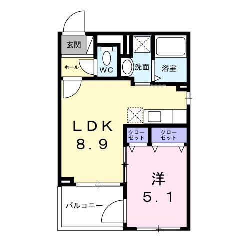 ベラシティ(1LDK/3階)の間取り写真