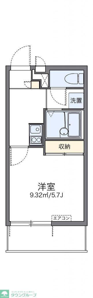 レオパレスアトレ(1K/3階)の間取り写真