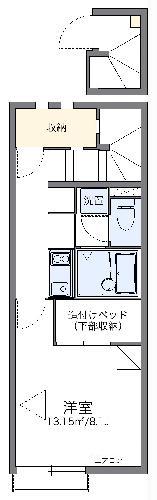 レオネクスト堂山ハウス(1K/2階)の間取り写真