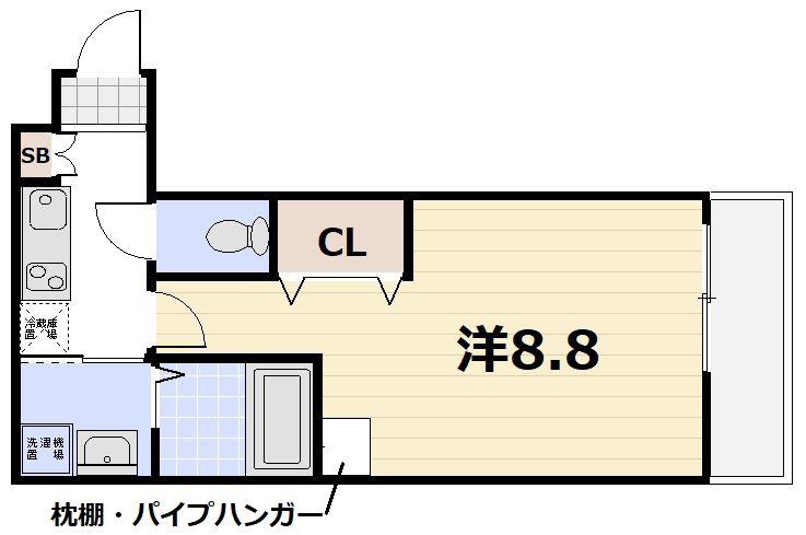 ネクストライフ大宮小野堀町(1K/2階)の間取り写真