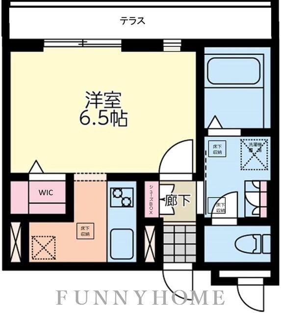メゾングリシーヌSENZOKU(1K/1階)の間取り写真