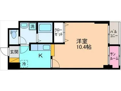 PLAZA-R(1K/4階)の間取り写真