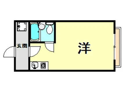 上沢ハイツ(ワンルーム/1階)の間取り写真
