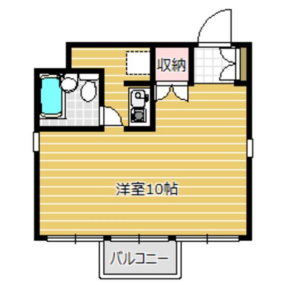 志ほ川ビル(ワンルーム/5階)の間取り写真