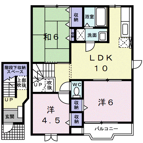JOLICOURA(3LDK/2階)の間取り写真