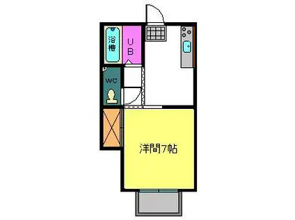 吉川アパートII(1K/1階)の間取り写真