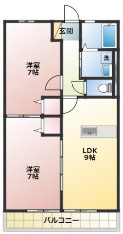 ル・コルビュジエ(2LDK/1階)の間取り写真