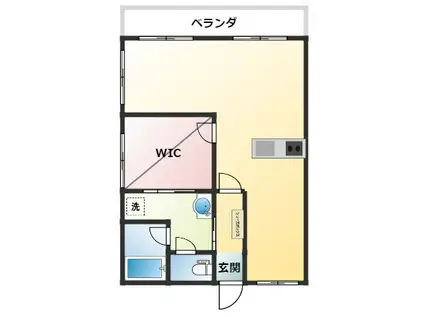 丸吉ビル(ワンルーム/4階)の間取り写真