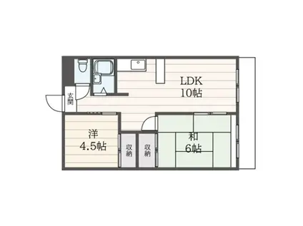 アルクヒルズ(2LDK/2階)の間取り写真