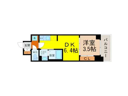 L&Cレジデンス鶴舞公園(1DK/4階)の間取り写真