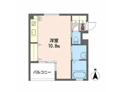 CUBE(ワンルーム/3階)の間取り写真