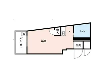 フレクション海老名国分(ワンルーム/2階)の間取り写真