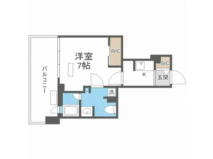 パークアクシス四ツ橋(1K/11階)の間取り写真