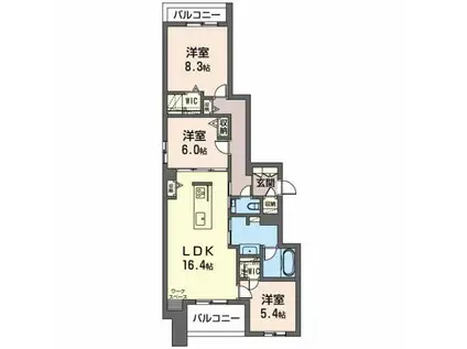 フィオーレ桜山(3LDK/3階)の間取り写真