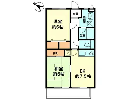 パークサイド南草津(2DK/3階)の間取り写真