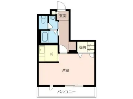 フラットフィールド(ワンルーム/3階)の間取り写真