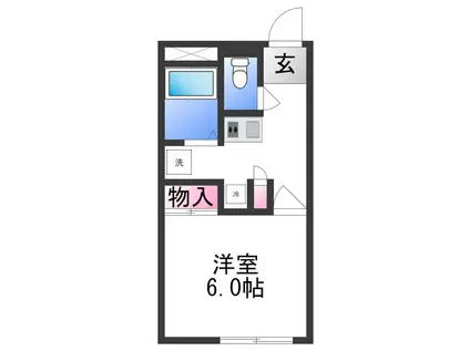 レオパレス狭山(1K/2階)の間取り写真