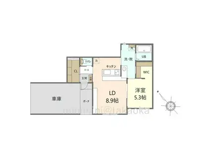 K.STORY(1LDK/1階)の間取り写真