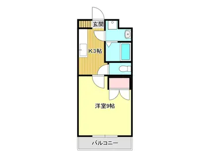 プロムナードI(1K/4階)の間取り写真