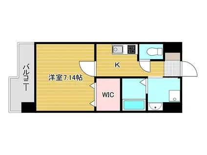 ルナ・リリオ(1K/5階)の間取り写真