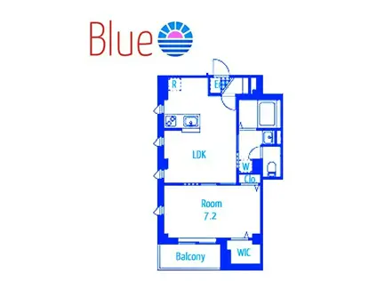 VIEUNO逗子(1LDK/4階)の間取り写真