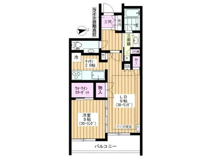 プリア常盤台パークフロント(1LDK/2階)の間取り写真