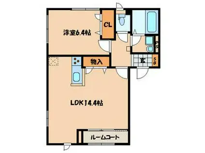 PINKY(1LDK/1階)の間取り写真