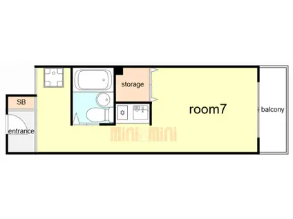 サムティ神戸浜崎通(ワンルーム/2階)の間取り写真