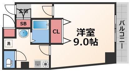 Mプラザ布施弐番館(1K/9階)の間取り写真